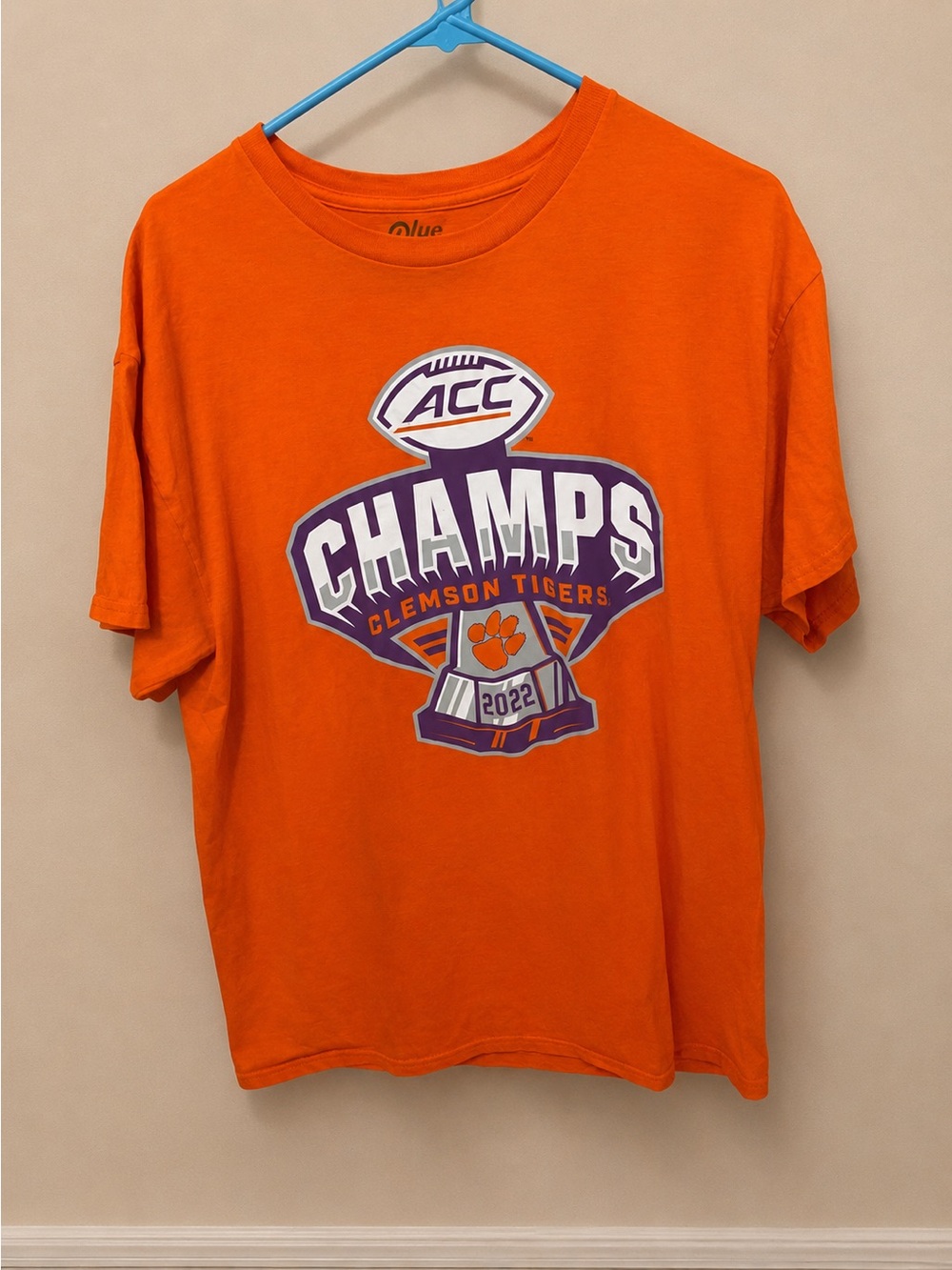 Clemson Tigers ACC Champs 2022 Orange Graphic Tee